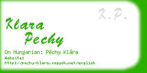 klara pechy business card
