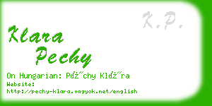 klara pechy business card